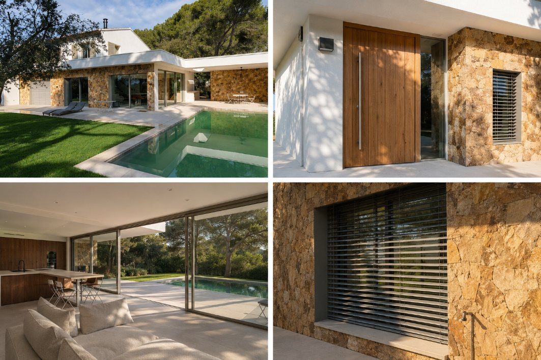 Villa rénovée à Saint-Marc-Jaumegarde : baies coulissantes, galandages et brise-soleil